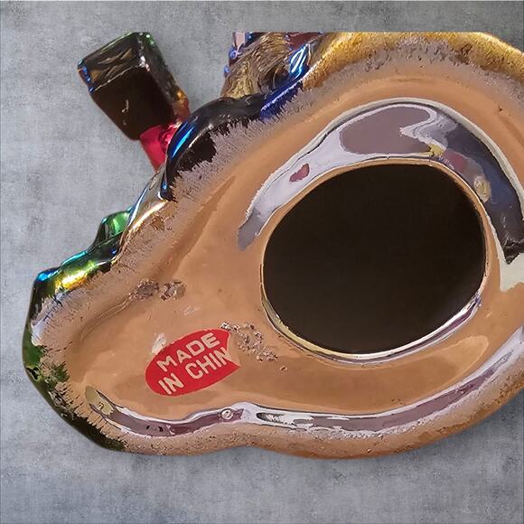 Christmas Fantasy Ltd Wonderland Lantern Santa Coll Ceramic Santa 5" Metallic - Picture 5 of 6